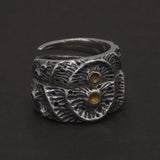 925 Sterling Silver Retro Volcano Couple‘s Ring for Lovers Adjustable Hip Hop Vintage Unique Design Jewelry