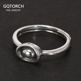 Real 100% Pure 999 Sterling Silver Chinese Ingots Ring for Woman Symbolizes Wealth Adjustable Size