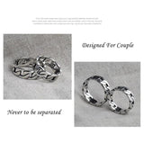Belong Together 925 Sterling Silver Rings For Couple Punk Rock Style Wedding Bands For Couples Ring Jewellery Lovers Gifts - GQTORCH Jewelry