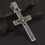 925 Sterling Silver Cross Eagle Pendant Necklace for Men Twisted Chain Gothic Vintage Punk Retro Male Jewelry Gift