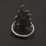 925 Sterling Silver Ethnic Hollow Peacock Ring for Women Elegant Retro Vintage Birthday Party Jewelry Accessories