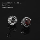 Clearance Sale 925 Sterling Silver Gemstone Earrings for Women Elegant Fashion Rose Gold Plated Topaz Jade Agate Zircon Earrings