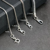 Real Pure 925 Sterling Silver Necklace Chain Women And Men Vintage Foxtail 1.6mm Retro Solid Thai Silver Italy Fine Jewelry