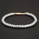 5mm 999 Pure Silver Beaded Fish Charm Bracelet for Women Fashion Wedding Party Jewelry Christmas Gift