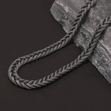 6mm Solid 925 Sterling Silver Foxtail Necklace for Men Handmade Braided Chain Retro Antiqued Fashion Jewelry Accessories