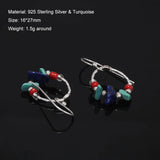 Clearance Sale 925 Sterling Silver Gemstone Earrings for Women Elegant Fashion Rose Gold Plated Topaz Jade Agate Zircon Earrings