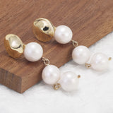 925 Sterling Silver Natural Freshwater Pearl Drop Earrings for Women Gold Plated Long Tassel Earrings Elegant Party Jewelry Gift