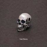 925 Sterling Silver Punk Gothic Skull Head Pendant DIY Necklace Bracelet Charms Beads Retro Hip Hop Rock Jewelry Accessories - GQTORCH Jewelry