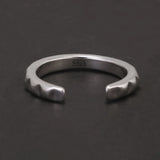 925 Sterling Silver Minimalist Retro Geometric Ring for Women Men Rivet Rings Opening Type Adjustable Punk Creative Jewelry Gift