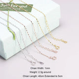 S925 Sterling Silver Necklace for Women Simple Fashion Snake Chain Elegant Female Jewelry