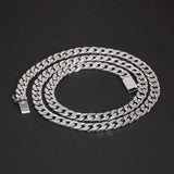 Genuine 925 Sterling Silver Cuban Chain For Men and Women Hip Hop Necklace Bracelet Wide Simple Couple Jewelry Gift