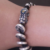 999 Pure Silver Retro Pixiu Charms Braided Rope Bracelet Five Emperors' Coin Fengshui Money Fortune Wealth Lucky Jewelry Gift