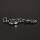 Real Pure 925 Sterling Silver Pendant For Women And Men Large Keys Steampunk  Style Retro Punk Rock Necklaces & Pendants