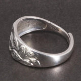 Genuine 925 Sterling Silver Punk Ring Men and Women Evil Eye Pattern Adjustable Vintage High-quality Silver 925 Jewelry - GQTORCH Jewelry