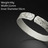 999 Sterling Silver Cuff Bangles For Men and Women 7mm 11mm Wide Viking Armband Handcrafted Antique Jewelry