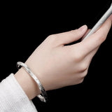 Vintage Real Solid 925 Sterling Silver Fish Cuff Bangles For Women And Men Twisted Type Armband Man Fashion Jewelry - GQTORCH Jewelry