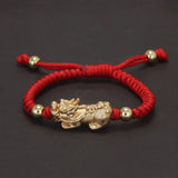 999 Pure Silver Pixiu Red Rope Bracelet for Child Pi Yao Multicolor Rope Good Luck Wealth Girl Boy Son Daughter Jewelry Gift