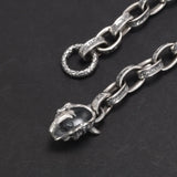 Genuine 925 Sterling Silver Hannya Prajna Bracelet Chain for Men Vine Pattern Engraving Buddhist Jewelry