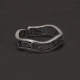 100% 925 Sterling Silver Retro Fish Ring Women Men Hollowed out Twist Wave Lucky Fish Opening Ring Fashion Party Jewelry Gift