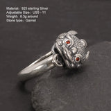 Sterling Silver 925 Bite Coin Pixiu Ring for Men and Women Wealth Amulet Transfer Lucky Retro Jewelry