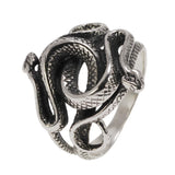 Real 925 Sterling Silver Snake Rings for Men Women TV Drama Natural Born Killers Retro Punk Fine Jewelry Best Gift For Fans