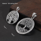 Tree of Life Pendant Norse Vikings Amulet Real 925 Sterling Silver Jewelry for Women Men Vintage Nordic Talisman - GQTORCH Jewelry