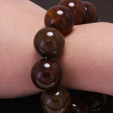 6-20mm Natural Dragon Scale Agate Beaded Bracelet for Men Women Genuine Stone Beads Wristband Vintage Fine Jewelry