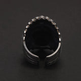 925 Sterling Silver Native American Indian Ring for Men Punk Vintage Retro Tribal Warrior Engraved Jewelry