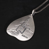 Sterling Silver 999 Vintage Pendant for Men and Women Bodhisattva Buddhist Religious Amulet Charm Necklace Fine Jewelry