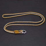 3mm Braided Cotton Cord Chain Men Women 925 Sterling Silver Clasp Hollow Round-shaped Rope Necklace Jewelry Accessories - GQTORCH Jewelry