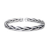 3pcs/set 999 Pure Silver Braided Bangle Bracelet Handwoven Rope Wristband Adjustable Vintage Set Jewelry Gift for Dad, Husband