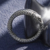 Pure 999 Sterling Silver Viking Snake Rings For Men and Women Retro Hipster Ring Opening Fine Jewelry