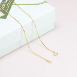 S925 Sterling Silver Necklace for Women Simple Fashion Snake Chain Elegant Female Jewelry