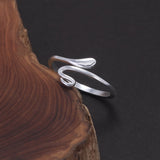 990 Pure Silver Thin Snake Ring for Women Opening Type Cute Retro Simple Finger Accessories Fashion Animal Jewelry