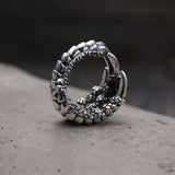 S925 Sterling Silver Eagle Claw Ring Thai Silver Retro Antique Punk Style Men's Ring Fine Jewelry