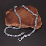925 Sterling Silver 6mm Corn Chain Necklace for Men Thai Silver Popcorn Bracelet Lobster Clasp Punk Retro Men's Jewelry - GQTORCH Jewelry