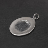 925 Sterling Silver Goddess Relief Portrait Pendant Necklace for Women Men Oval Shaped Vintage Retro Fashion Fine Jewelry Gift