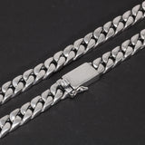 Genuine 925 Sterling Silver Cuban Chain For Men and Women Hip Hop Necklace Bracelet Wide Simple Couple Jewelry Gift