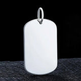 Soild 999 Sterling Silver Jewelry Metal Stamping Blanks Smooth Simple Tag Pendant For Men And Women Cool Male Jewellery