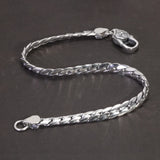 925 Sterling Silver Vintage Men's Bracelet Thai Silver Punk Rock Minimalist Cuban Chain Diamond Pestle Religious Jewelry