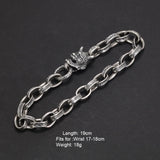 Genuine 925 Sterling Silver Hannya Prajna Bracelet Chain for Men Vine Pattern Engraving Buddhist Jewelry