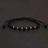 6mm Handmade Rope Braided Charms String Bracelet for Women Men Red or Black Agate Gold Beads Lucky Wristband Adjustable Jewelry