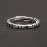 S925 Sterling Silver Fish Ring for Women Girl Adjustable 2mm Ethnic Style Vintage Lucky Ring Trendy Animal Jewelry Birthday Gift