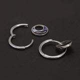925 Sterling Silver Abalone Shell Small Drop Earrings Women Gold Turquoise Natural Stone Hoop Earrings Vintage Fashion Jewelry