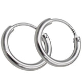 Earrings Silver 925 Simple Circle Statement Geometric Hoop Earrings For Men And Women Personalized Hip Pop Punk Jewelry