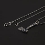 925 Sterling Silver Nordic Viking Axe Pendant Necklace Antiqued Retro Punk Celtic Trendy Male Boy Amulet Jewelry Gifts