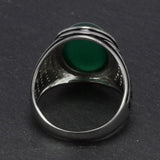 Guaranteed 925 Silver Rings Cool Vintage Rings Natural Stone Black Onyx Men's Turkey Rings With Stone Turkey Jewelry - GQTORCH Jewelry