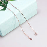 S925 Sterling Silver Necklace for Women Simple Fashion Snake Chain Elegant Female Jewelry