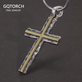 925 Silver Jewelry Certified Original Jesus Cross Pendant Necklace with Gold Carved Forever Eternity Reignitions Amulet Jewelry