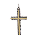 925 Silver Jewelry Certified Original Jesus Cross Pendant Necklace with Gold Carved Forever Eternity Reignitions Amulet Jewelry